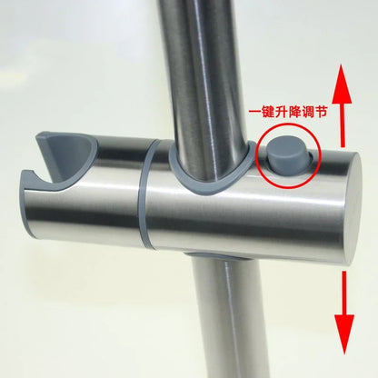 Universal Shower Head Holder Adjustable 18~25Mm 360° Rotation ABS Plastic Shower Slide Rail Bar Holder Bathroom Accessories